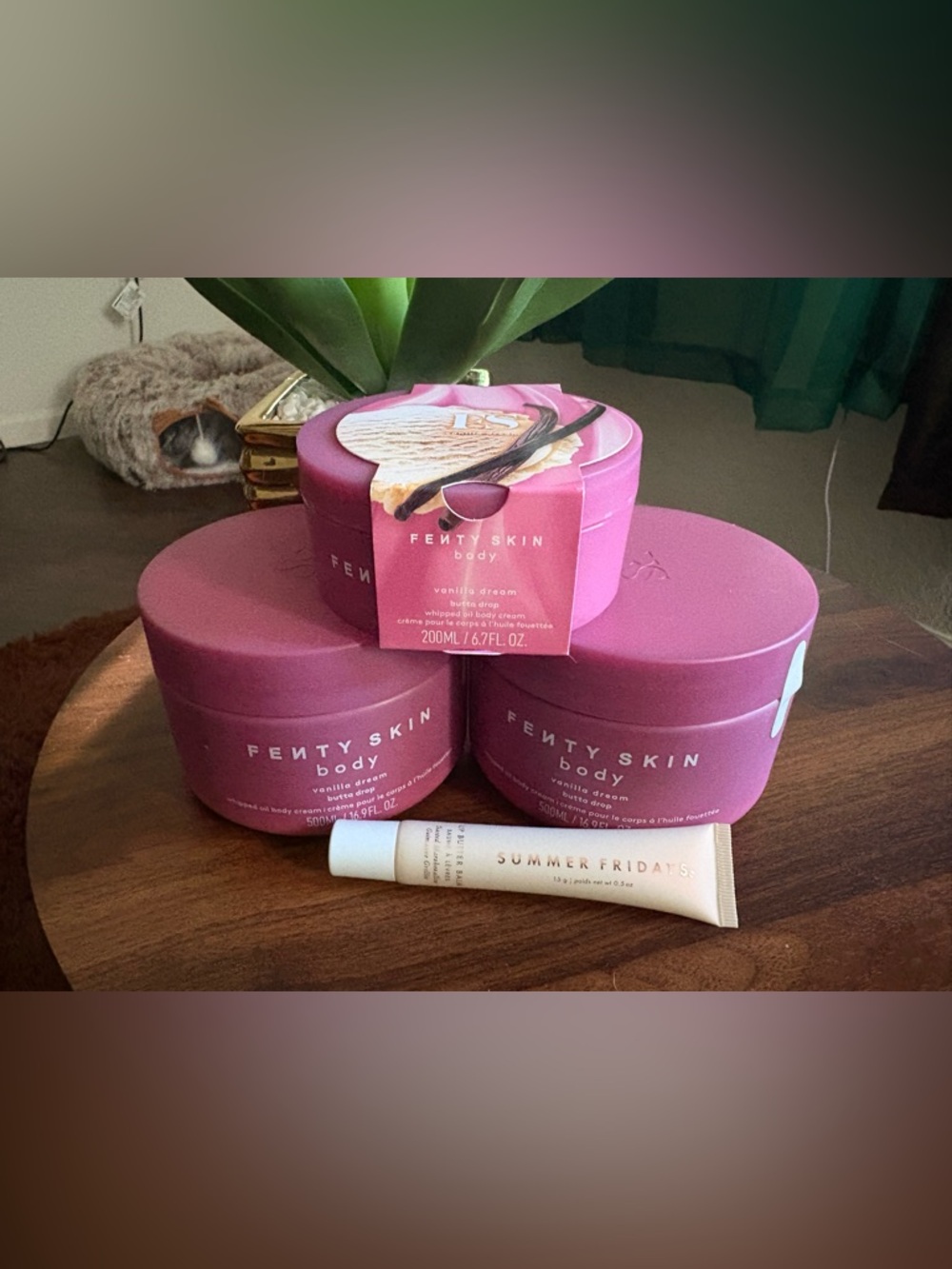 Fenty Skin Butta Drop 500Ml and 200ml (16.9oz and 6.7oz) Vanilla Dream Bundle